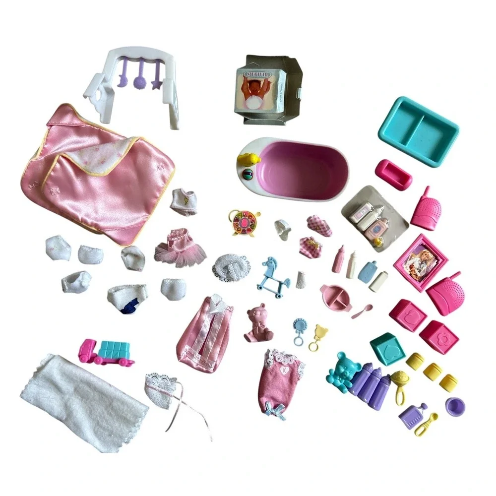 VTG Barbie's Baby Sister Krissy Layette Clothes Accessories Dr Nursery Mixed Lot